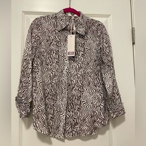 Ladies etcetera new with tags button down shirt size s